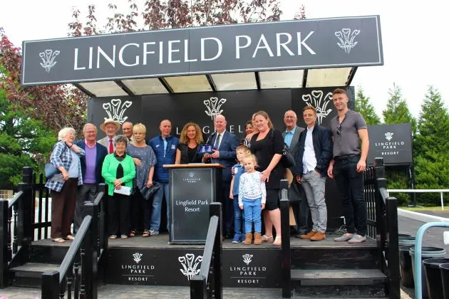 Number 10 Solario Racing (Berkhamsted) on the podium @ Lingfield 29 May 2018 resized