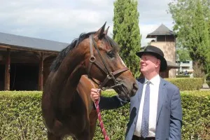 Racing Manager bonding with the victorious Victoire Magique